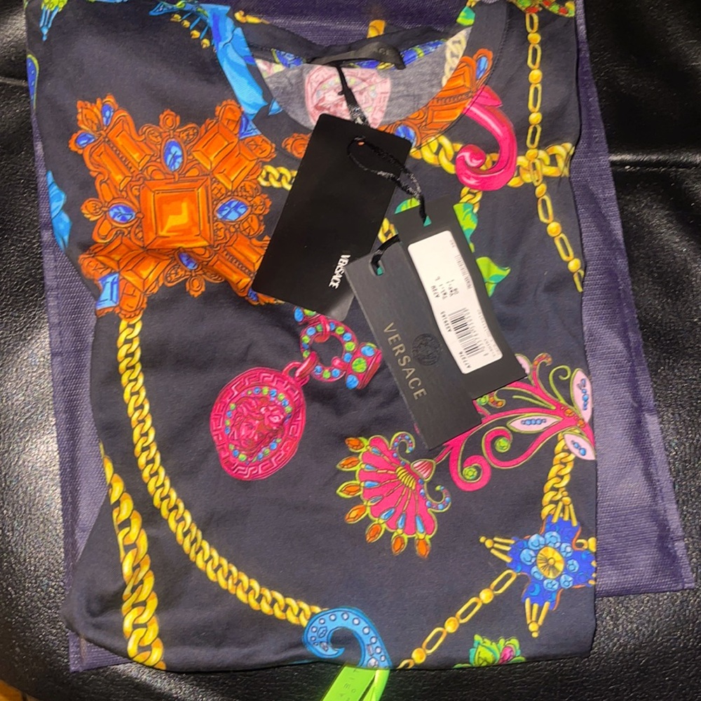 Versace multi print t shirt